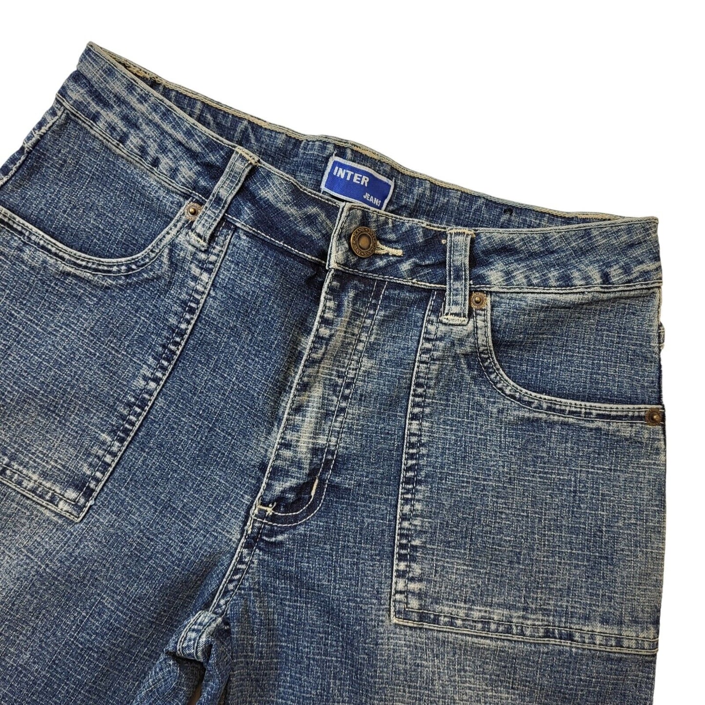Inter Jeans  90s Vintage Blue Flared Denim Jeans Women's Size 10-12 W29 L33