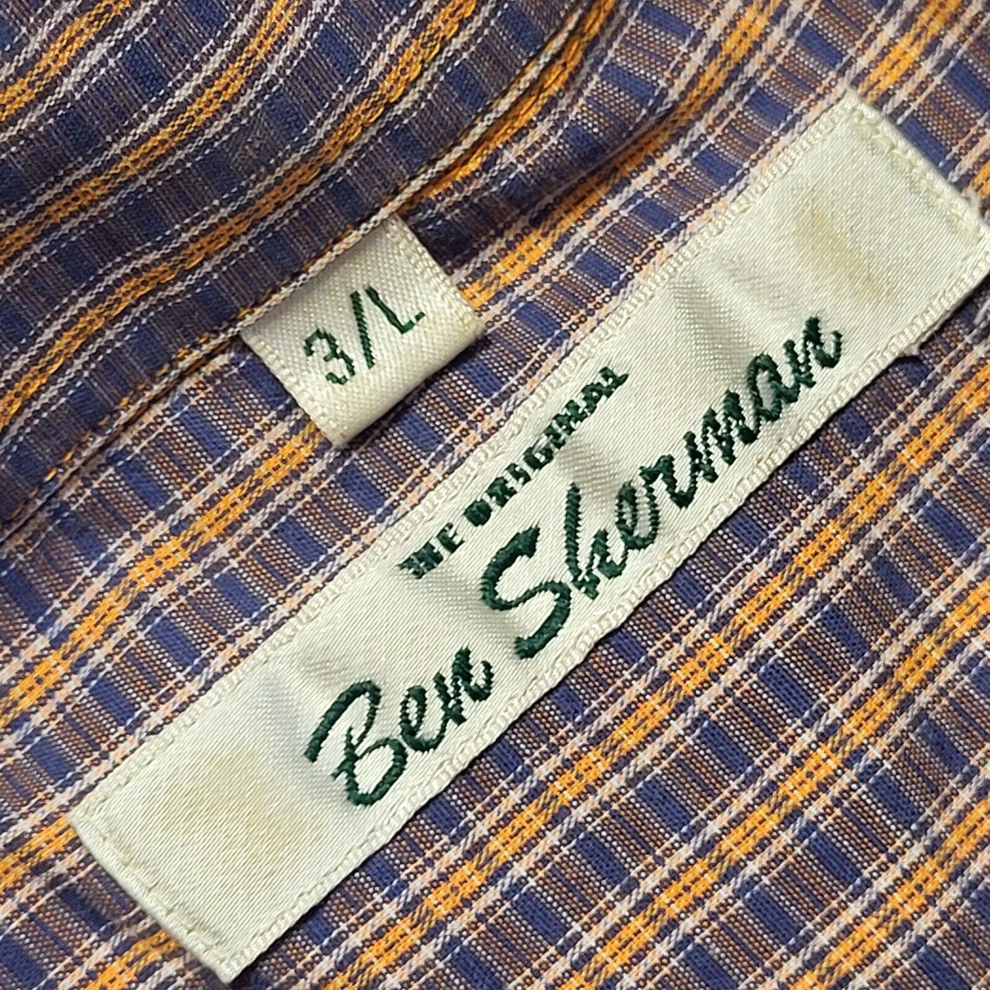 Ben Sherman Vintage 90's Purple Check Long Sleeve Shirt Men's UK L