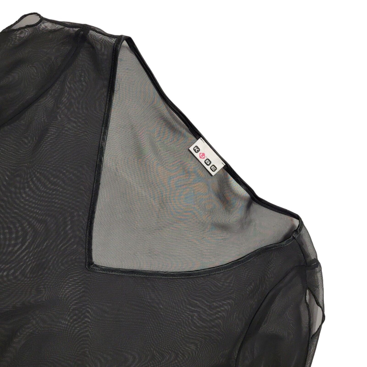 Kube Y2k Black 3/4 Sleeve Blouse Uk Women's size 12