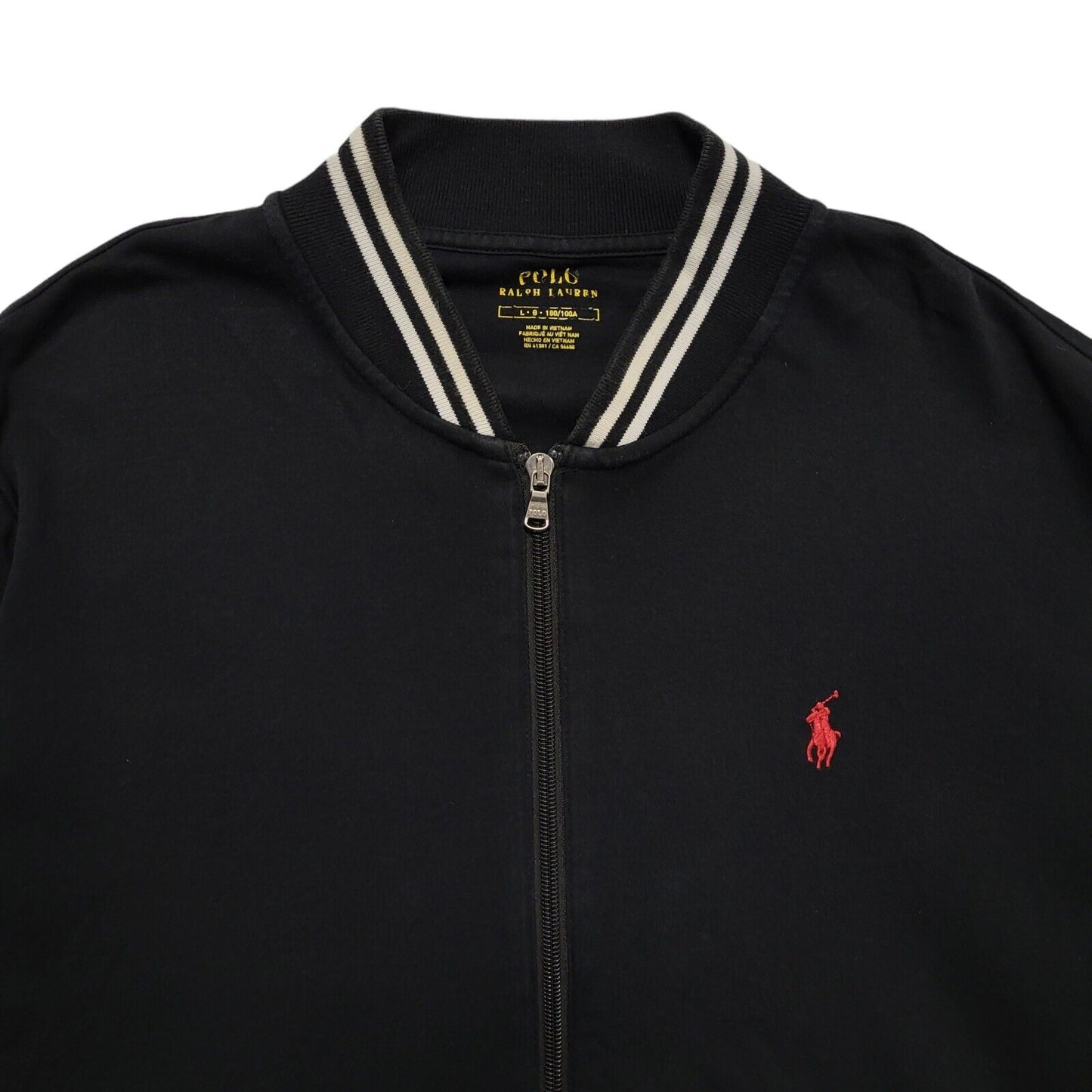 Polo Ralph Lauren Black Y2k Zipped Cardigan Uk Boys Size Large ???????