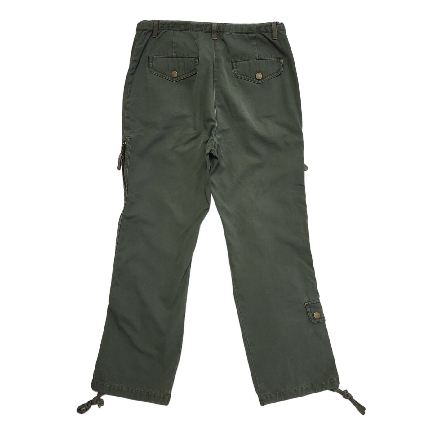 Next Green 90s Vintage Straight Leg Casual Trousers Uk Women's 8 W26 L25