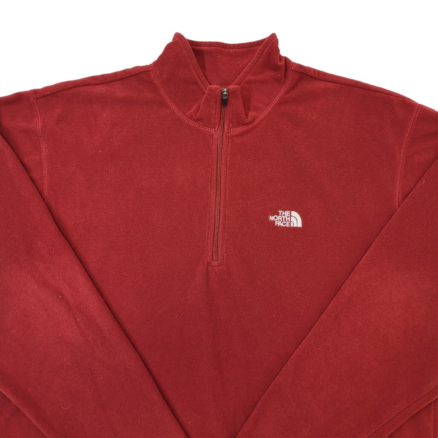 The North Face Red 1/4 Zip Fleece Men's Size M