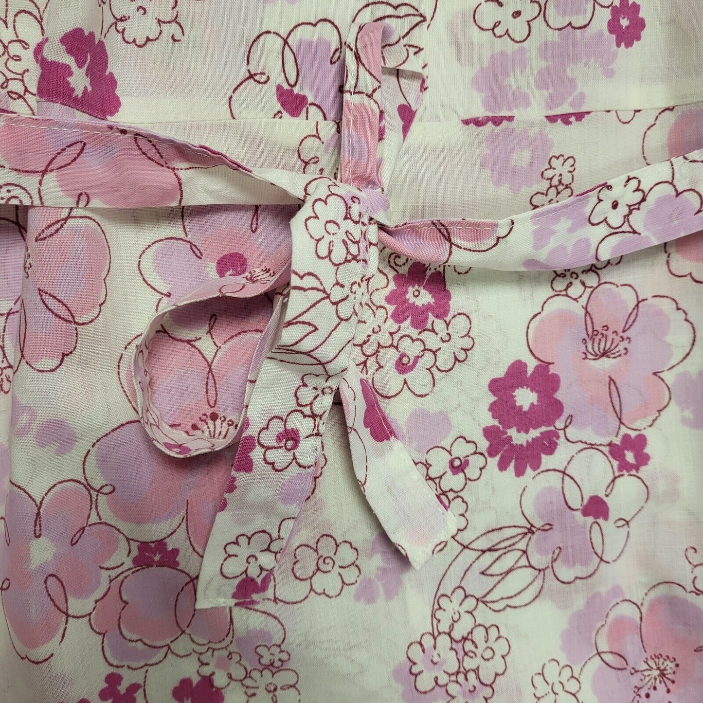 Vintage 60s Pink White 3/4 Sleeve Dress Uk Women's Size 16/18