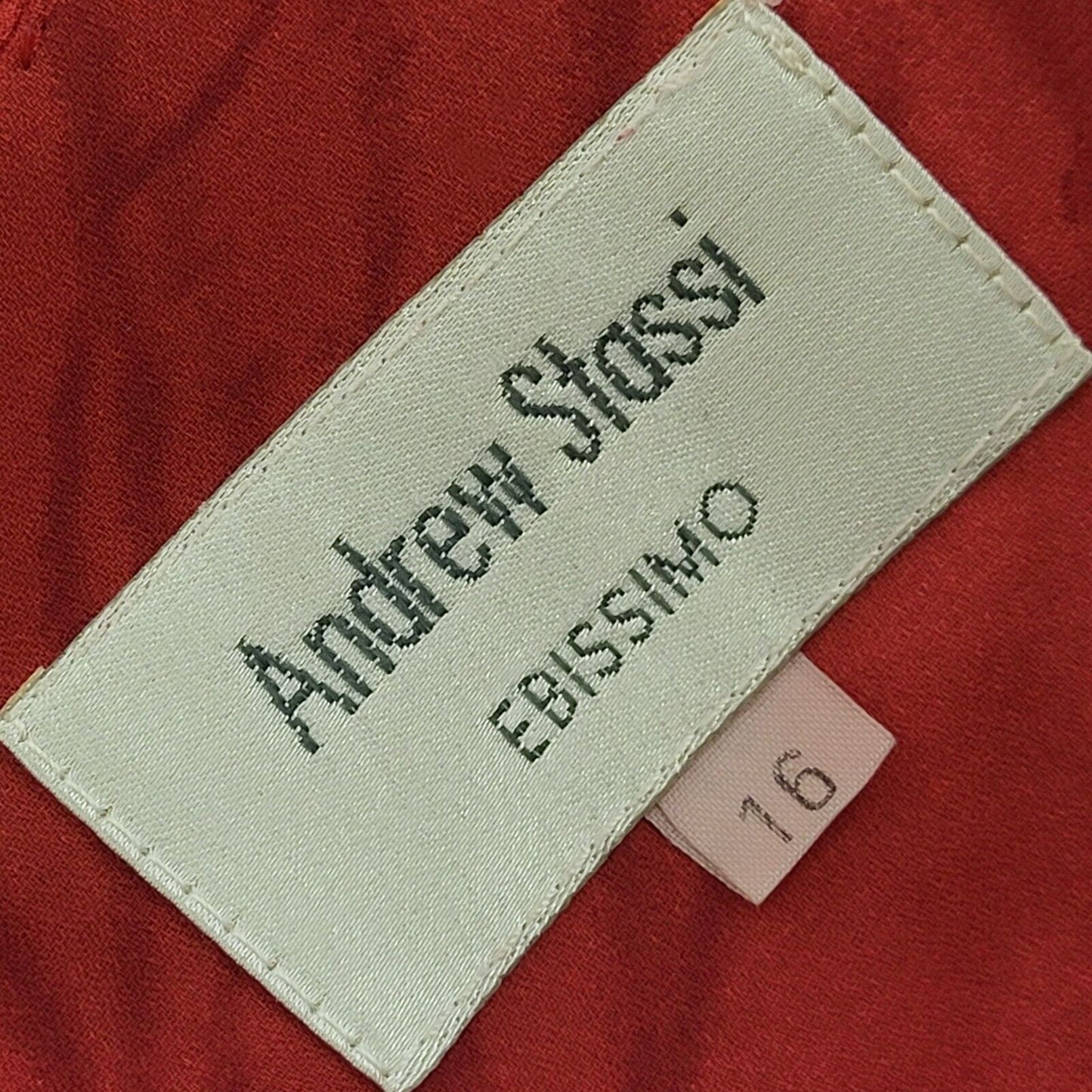 Andrew Stassi Vintage 90s Red Dress Uk Women's Size 16 W34