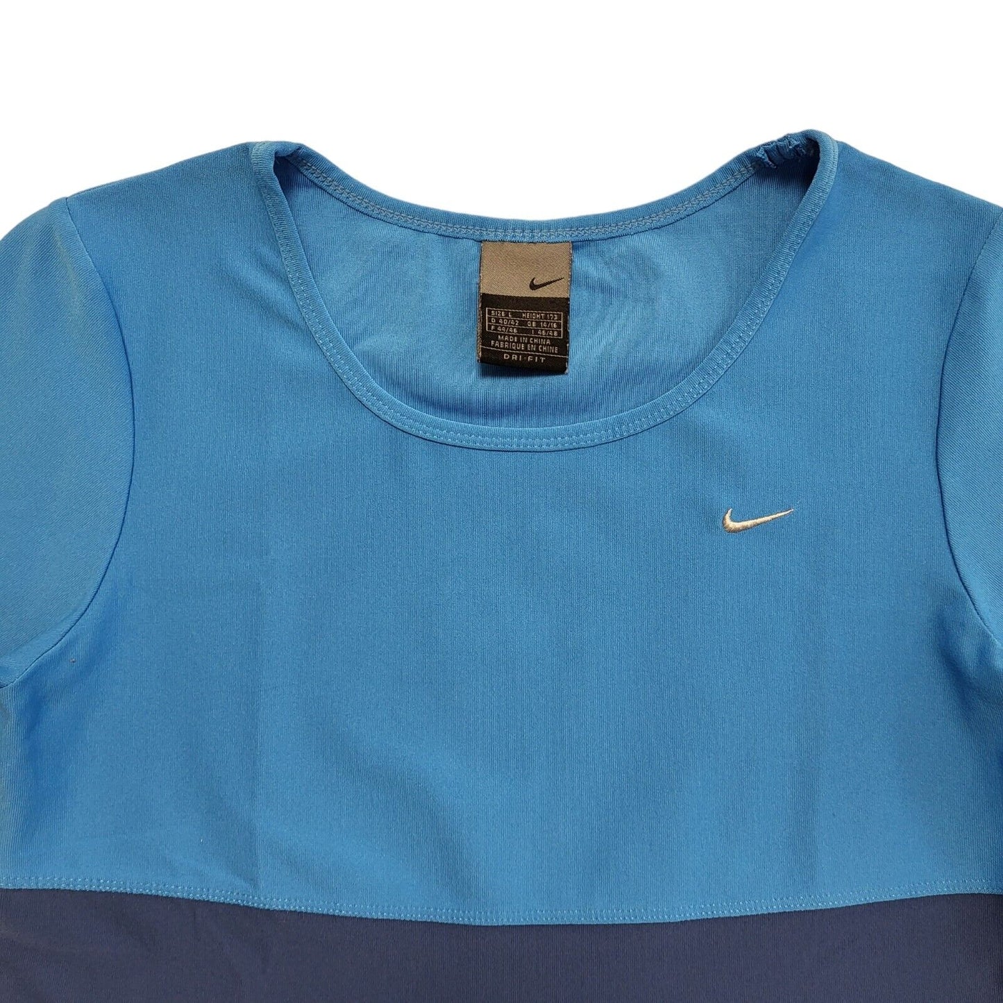 Nike Vintage Y2K Blue Short Sleeve Sports T-Shirt Womens UK L