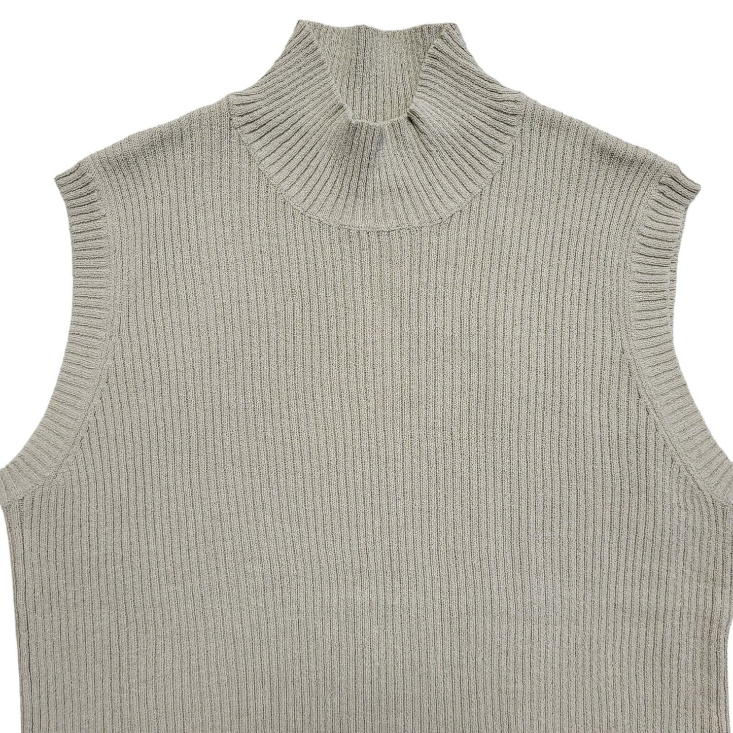 Play Y2K Beige High Neck Sleeveless Tank Top Womens UK Size M