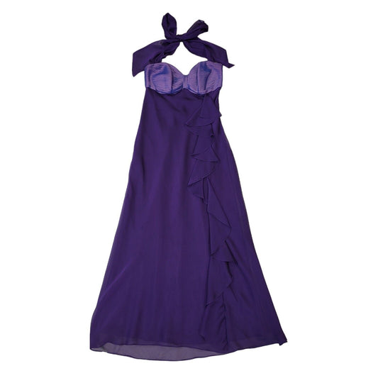 Debut Vintage Y2K  Purple Ball Gown Evening Dress Uk Women's Size 10