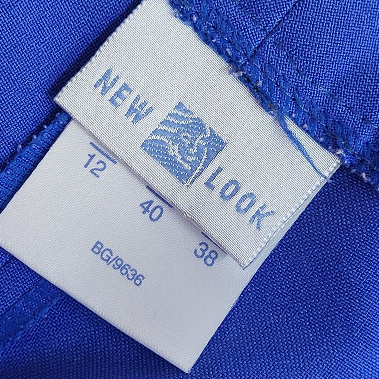 New Look 90s Vintage Blue Straight Leg Casual Trousers Uk Women's 12 W30 L31