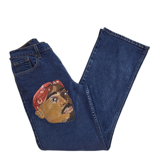 Levi's 515 90s Dark Blue Bootcut Denim Jeans Uk Women's Size S W26 L30