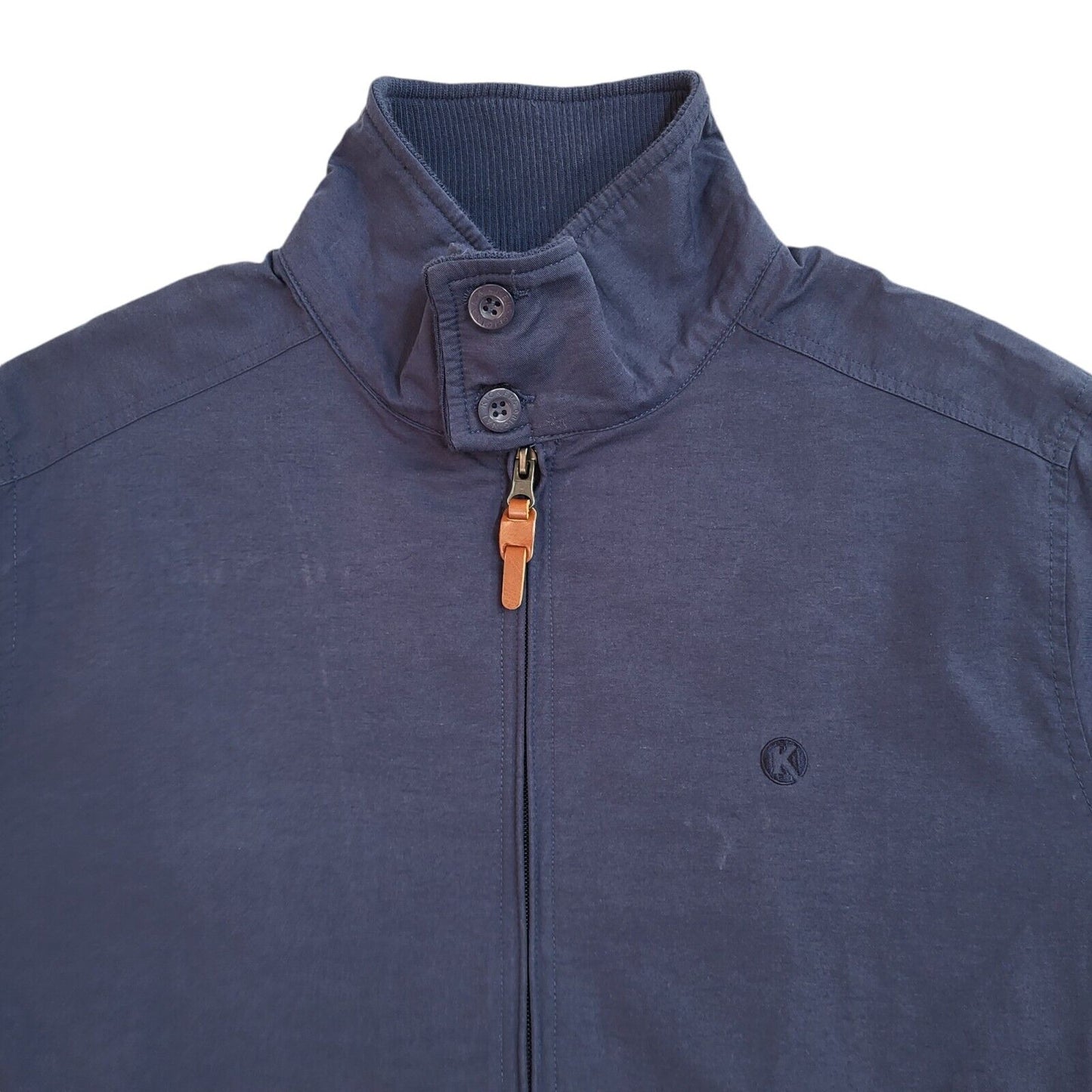 Kickers Vintage 80s Navy Blue Button-Up Bomber Jacket Uk Men's Size Large