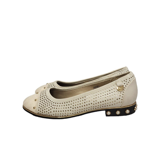 River Island Tigress Wide Fit Grey Beige Slip On Shoes Women's Uk 5