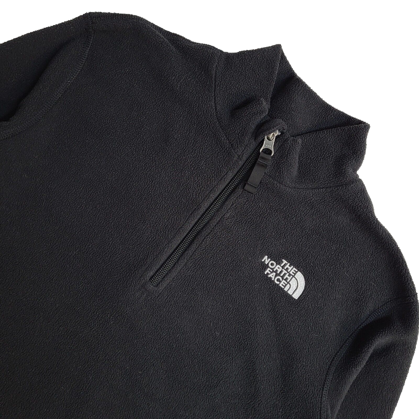 The North Face Black 1/4 Zip Fleece Y2K UK Boy's Size L