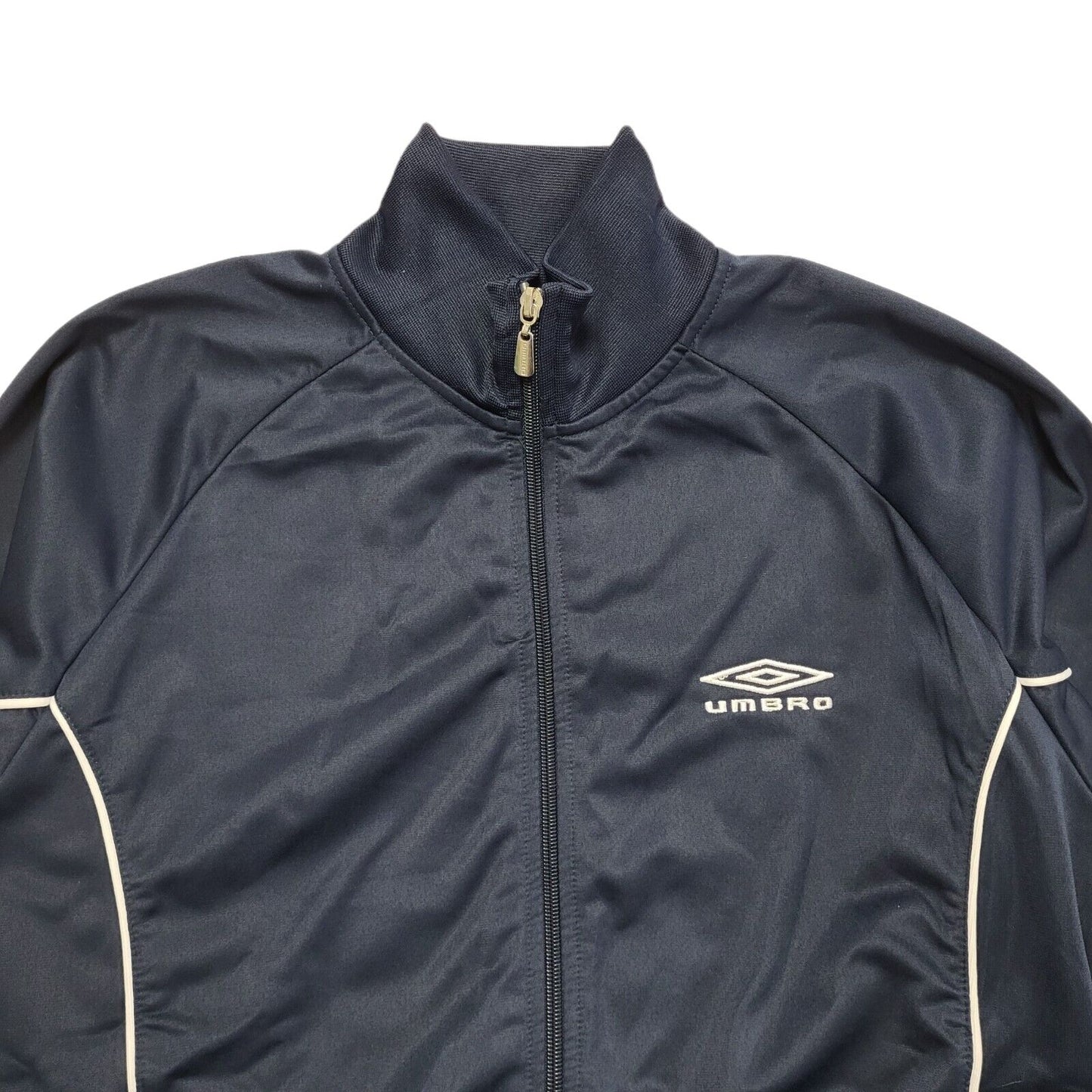 Umbro 90s Vintage Navy Blue Tracksuit Top/Jacket Uk Men's Size Small