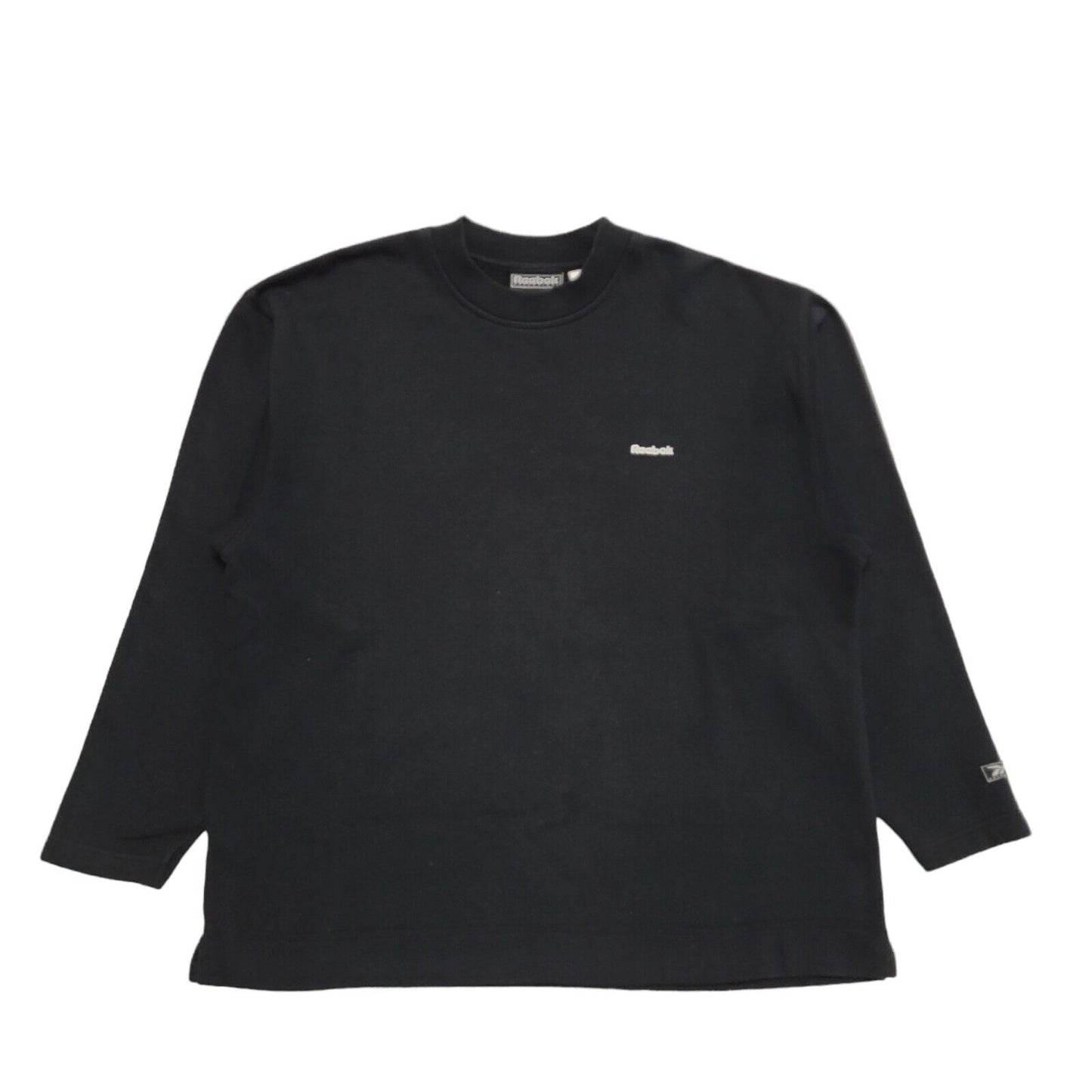 Reebok Essentials Spell Out  Vintage Y2K Black Sweatshirt Women's Size UK 14