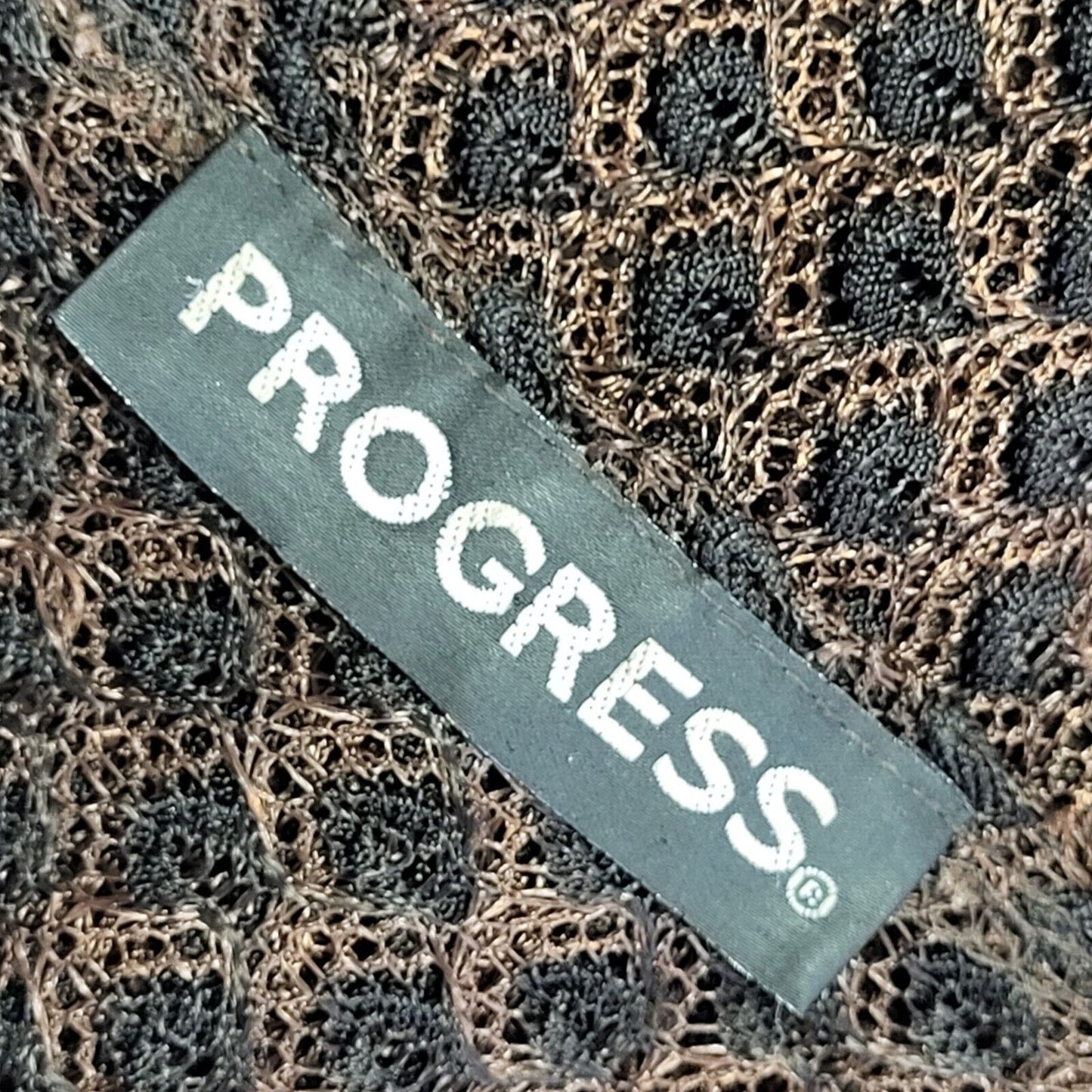 Progress Y2K Black & Brown Button Front Cardigan Womens UK Size 12