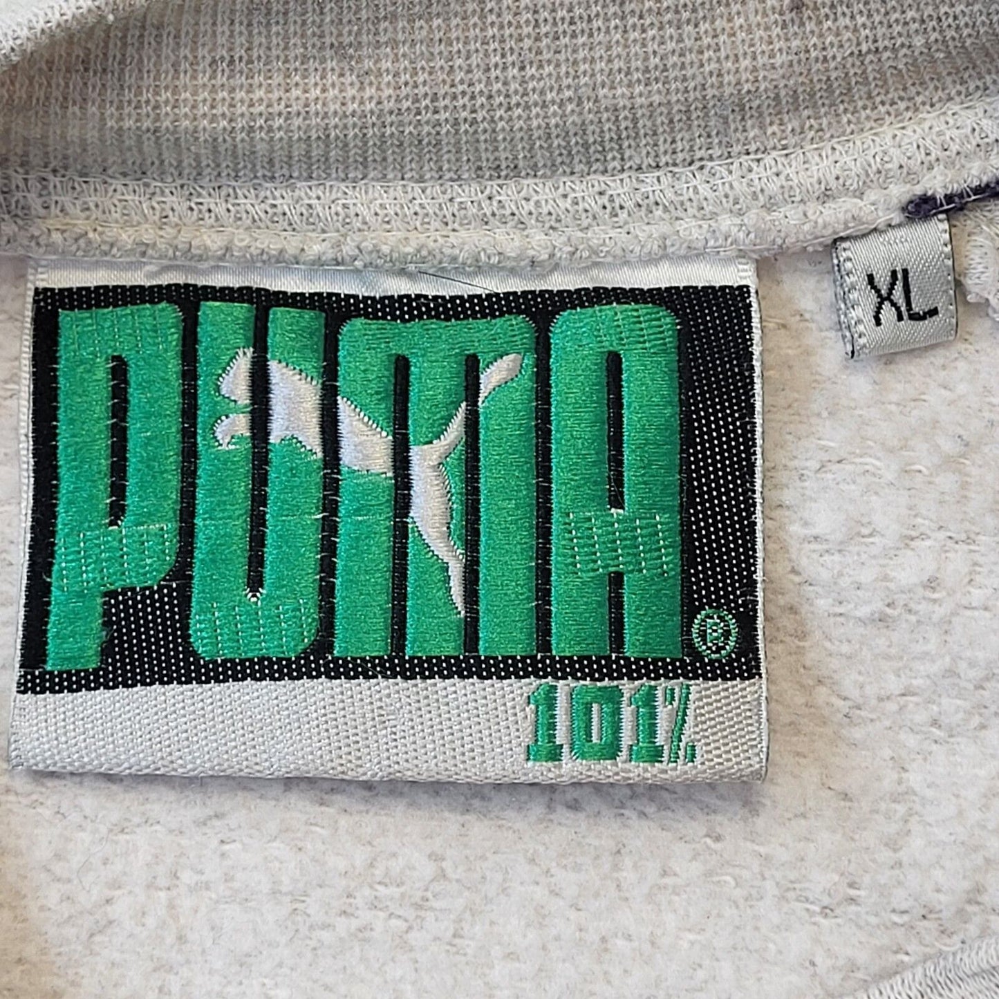 Puma 90s Vintage Grey & Purple Crew Neck Sweatshirt Men's Size XL