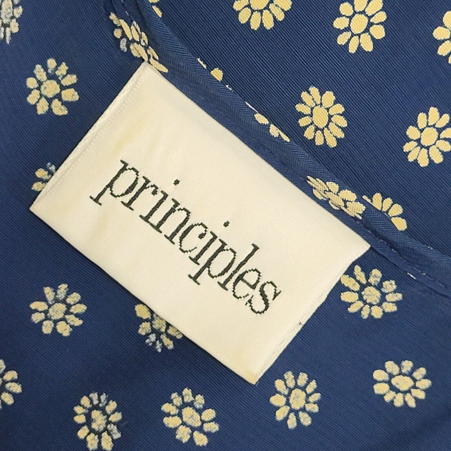 Principles Vintage 80s Blue Polka Sleeveless Dress Uk Women's Size 10