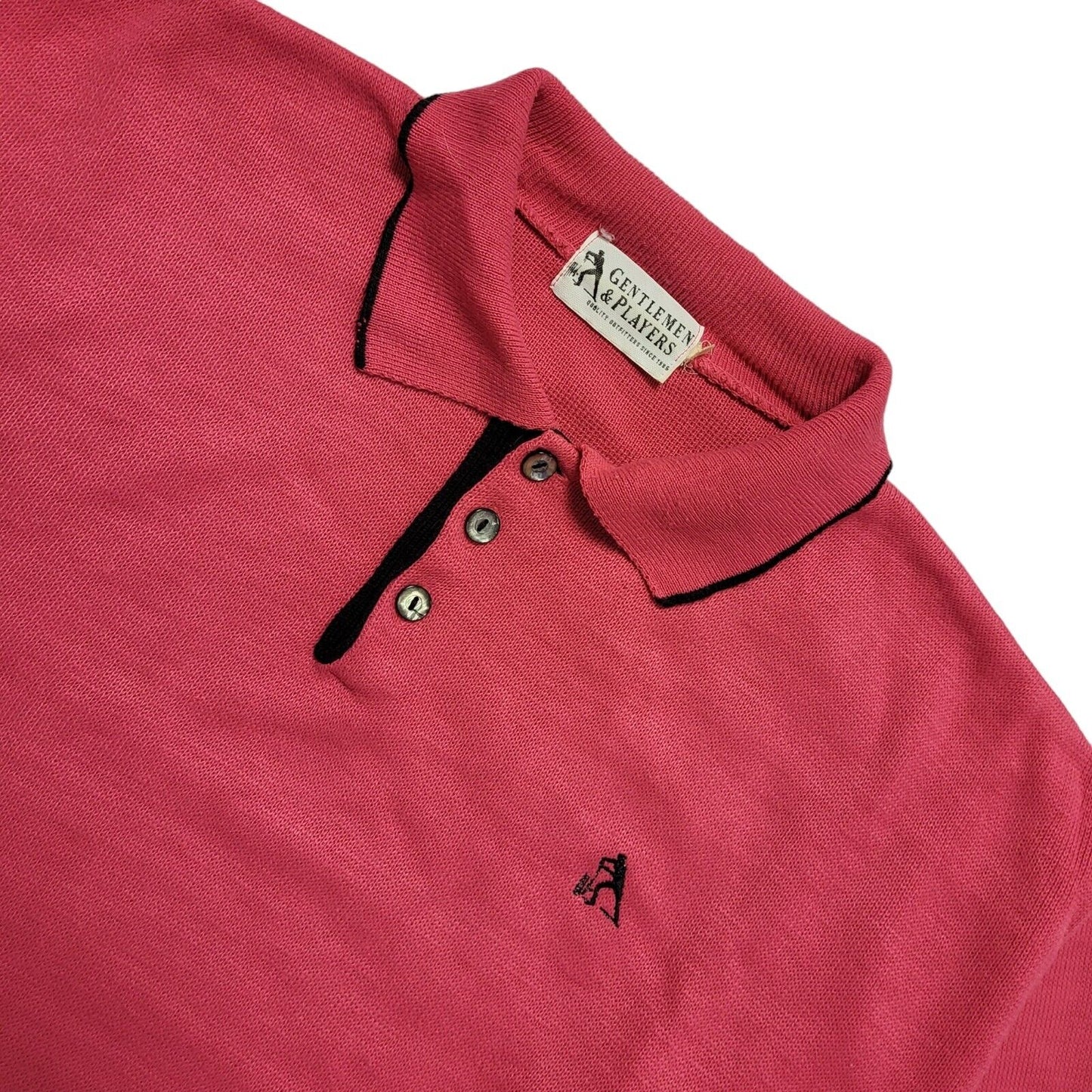 Gentlemen & Players 80s Vintage pink Collared Jumper Uk Men's Size M