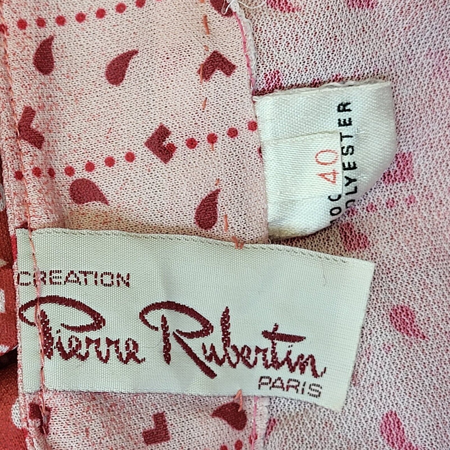 70s Vintage Pierre Rubertin Dress Women's Size 12 Eu 40