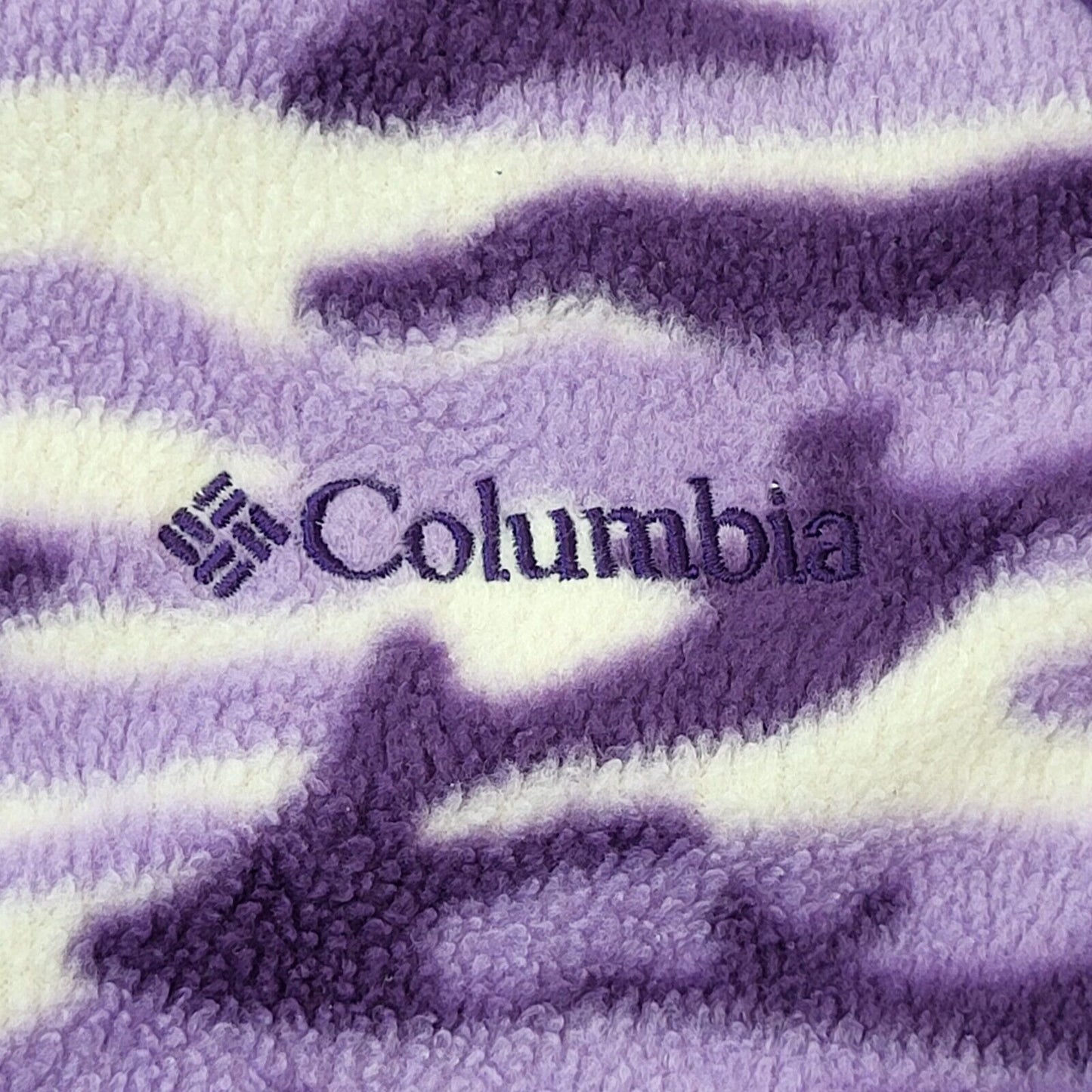 Columbia Purple Camo Zip Up Fleece Jacket Boy's/Girls Size XL