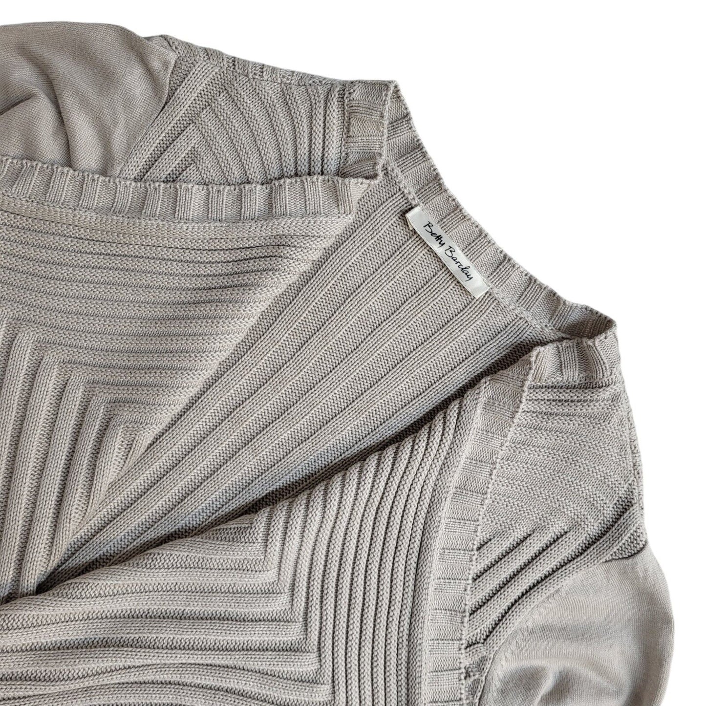 Betty Barclay Vintage 90's Beige Open Knitted Cardigan UK Women's Size 14