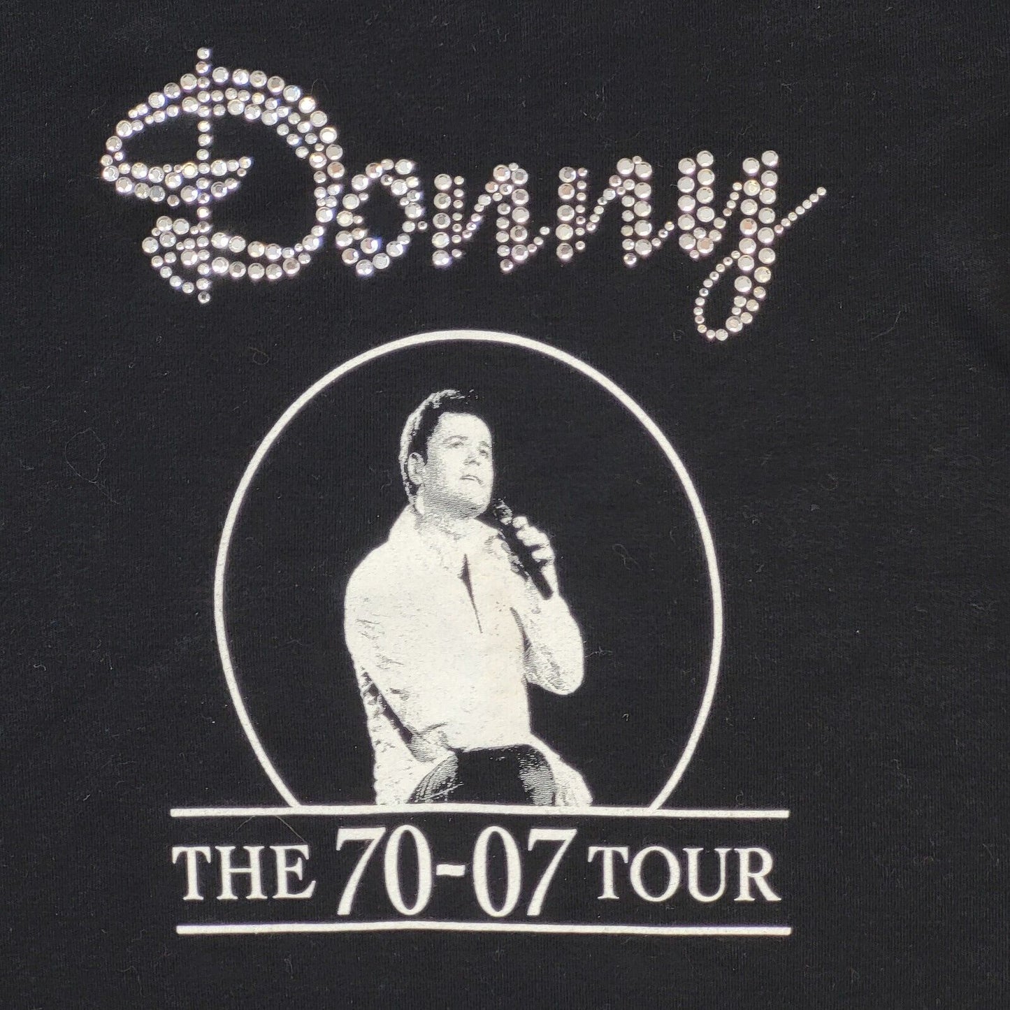 Starworld 2007 Donny Donny Osmond Diamanté Tour T-Shirt Women's UK Size Small