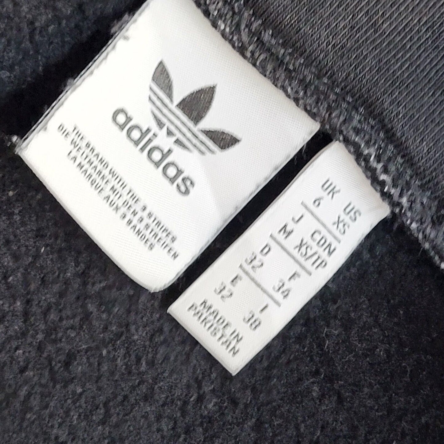 Adidas Black 90s High Neck Sports Tracksuit Top Uk Women's Size 6