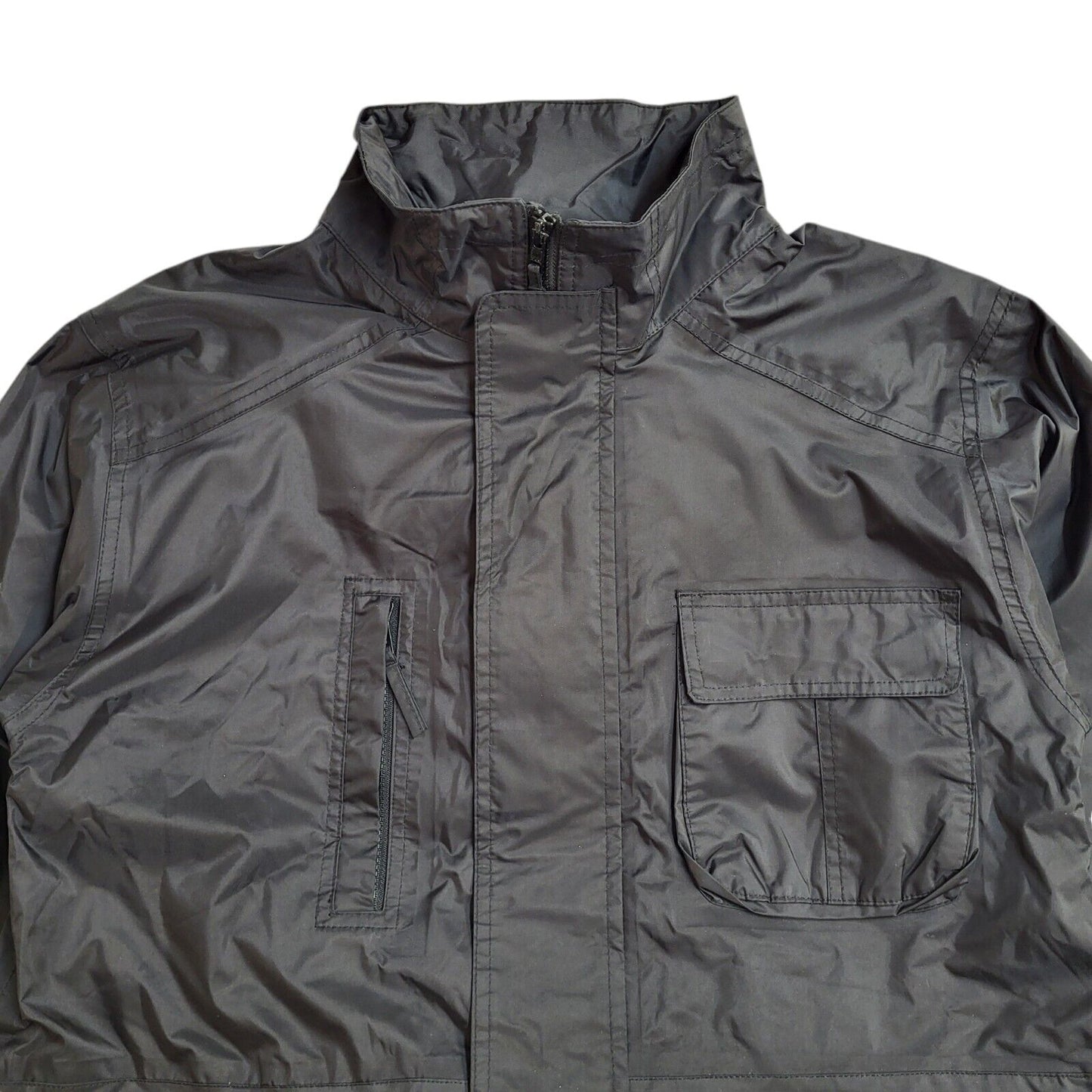 Beau Brummel 90s Black Hooded Jacket Uk Men's Size Small