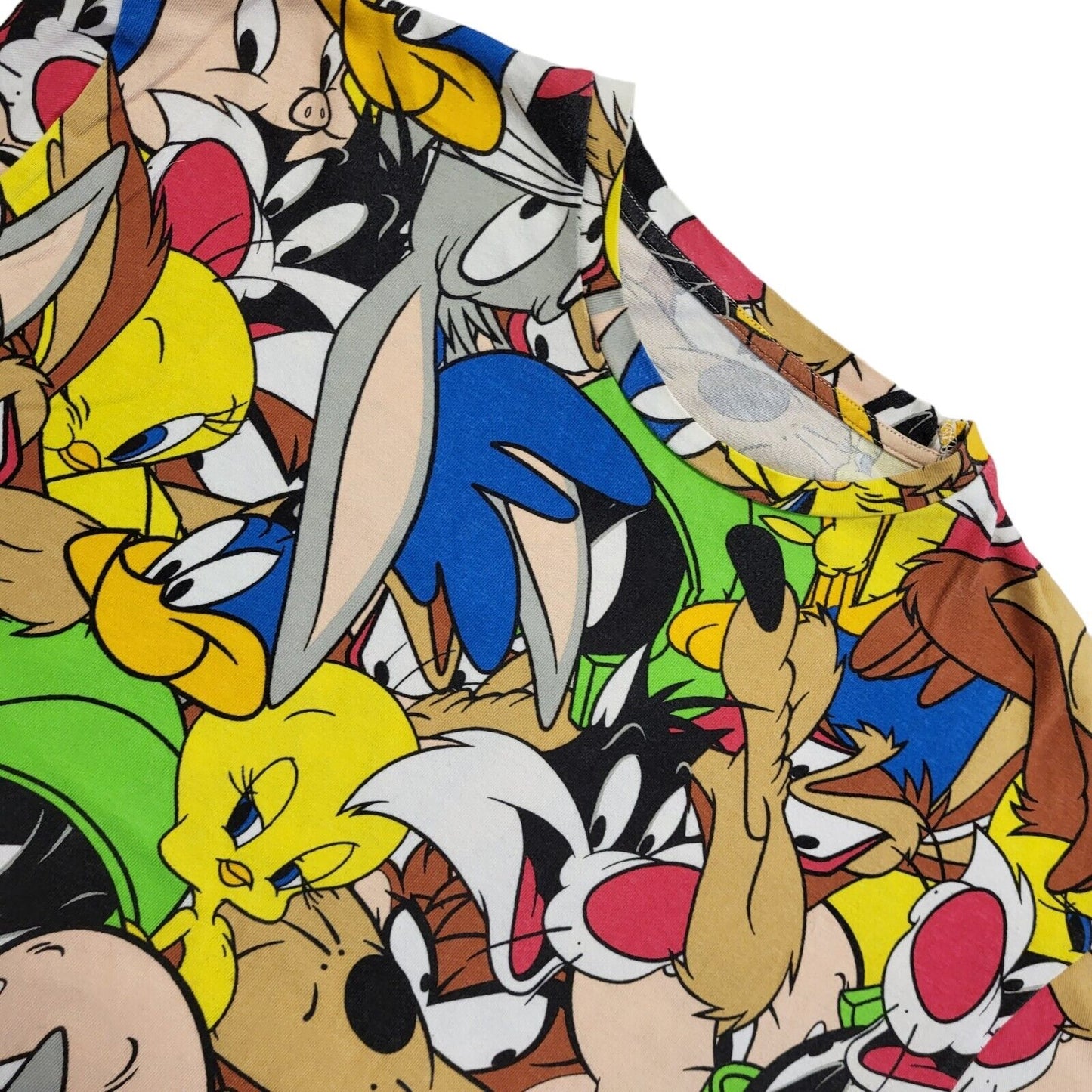 Looney Tunes Vintage Y2K Multicoloured Short Sleeve T-Shirt Womens UK L