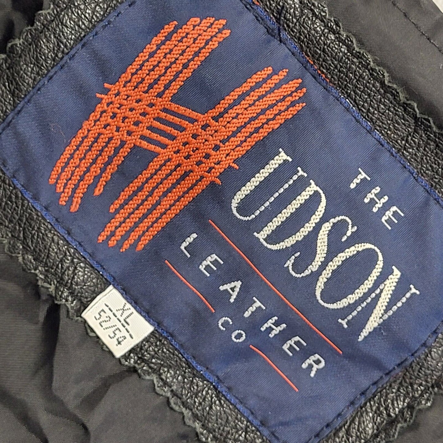 The Hudson Leather Co 80's Black Leather Waistcoat Mens Size XL