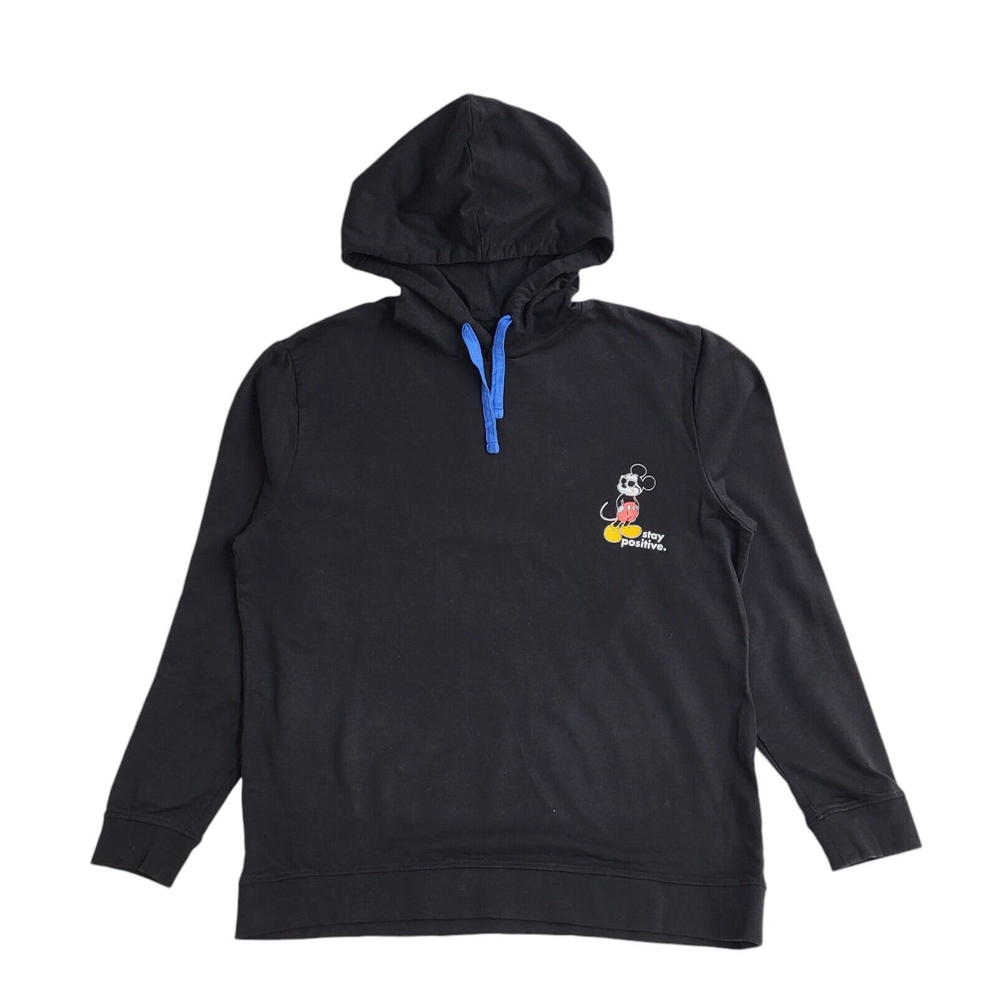 Mickey & Friends Black Pullover Over-sized Sweatshirt Hoodie UK Women's Size XL