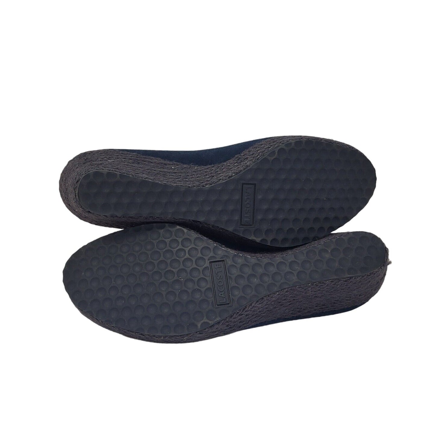 Lacoste Blue Vintage Slip-On Peep Toe Wedge Shoes Uk Women's Size 6