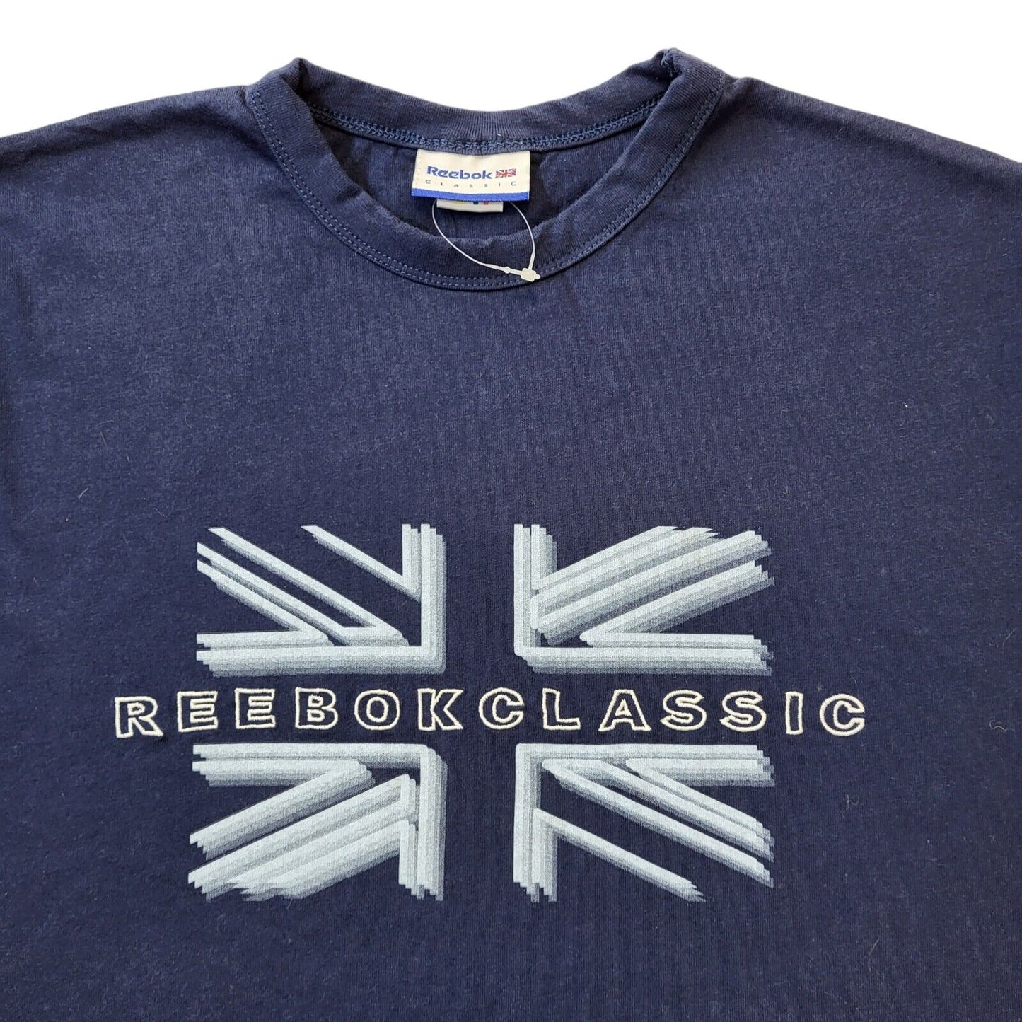 Reebok Classics Y2K Vintage Navy Blue Crew Neck T-Shirt Men's Size M
