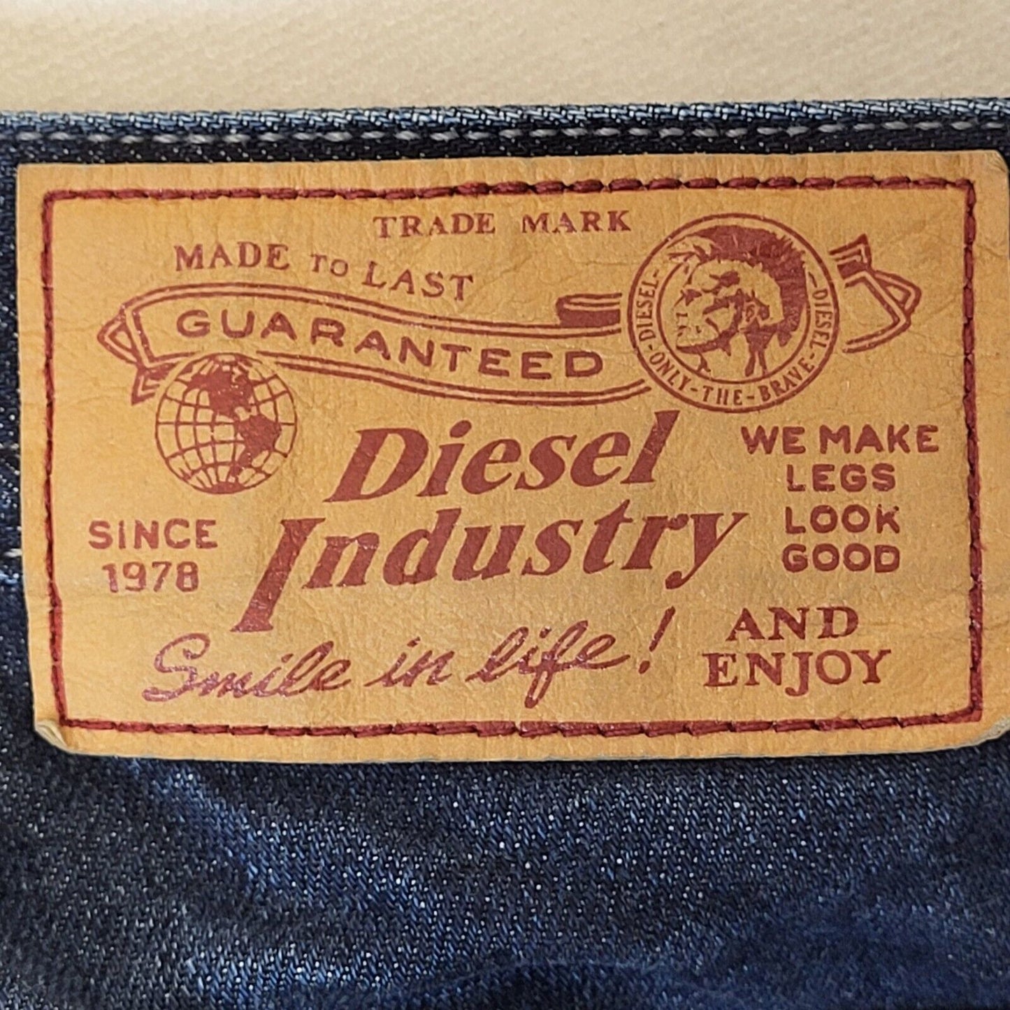 Diesel Thavar Y2k Blue Straight Denim Jeans Men's Size XS W28 L30