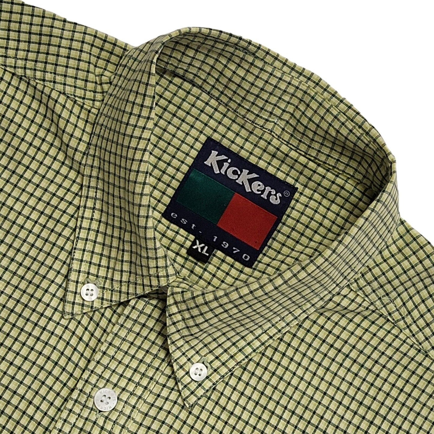 Kickers 90's Checked Long Sleeve Relaxed Fit Shirt Mens XL