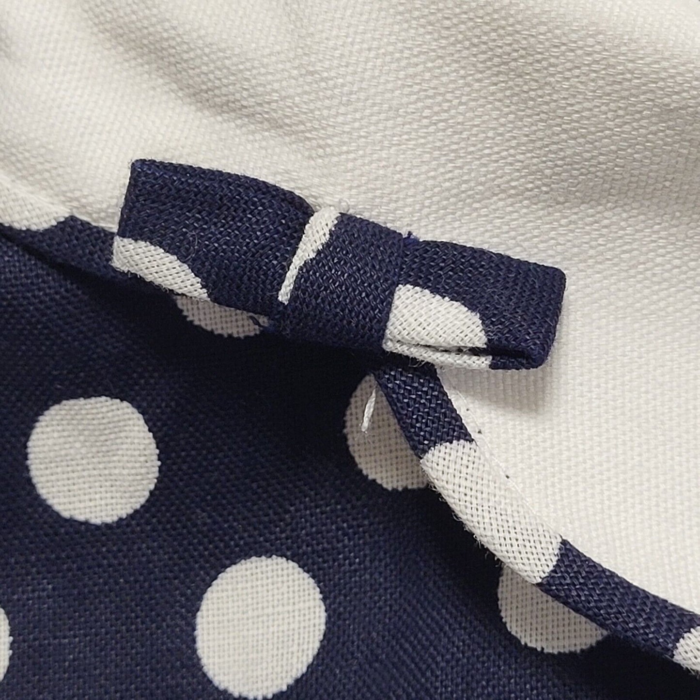 Vintage 80s Blue & White Polka Dot Sleeveless Bodycon Dress Uk Women's Size 12