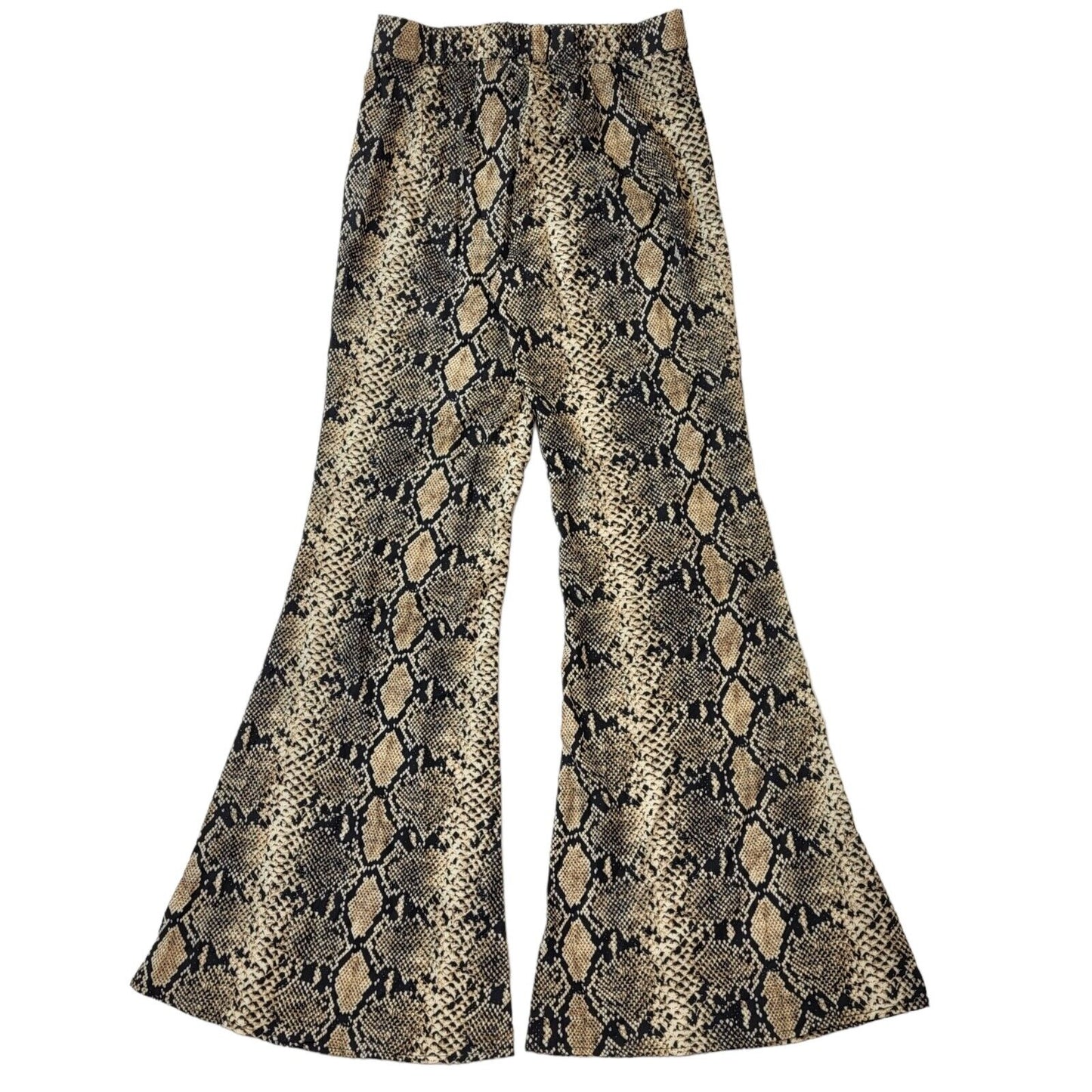 AX Paris Snake Print Flared Trousers Women's Size 8 W26 L32 BNWT