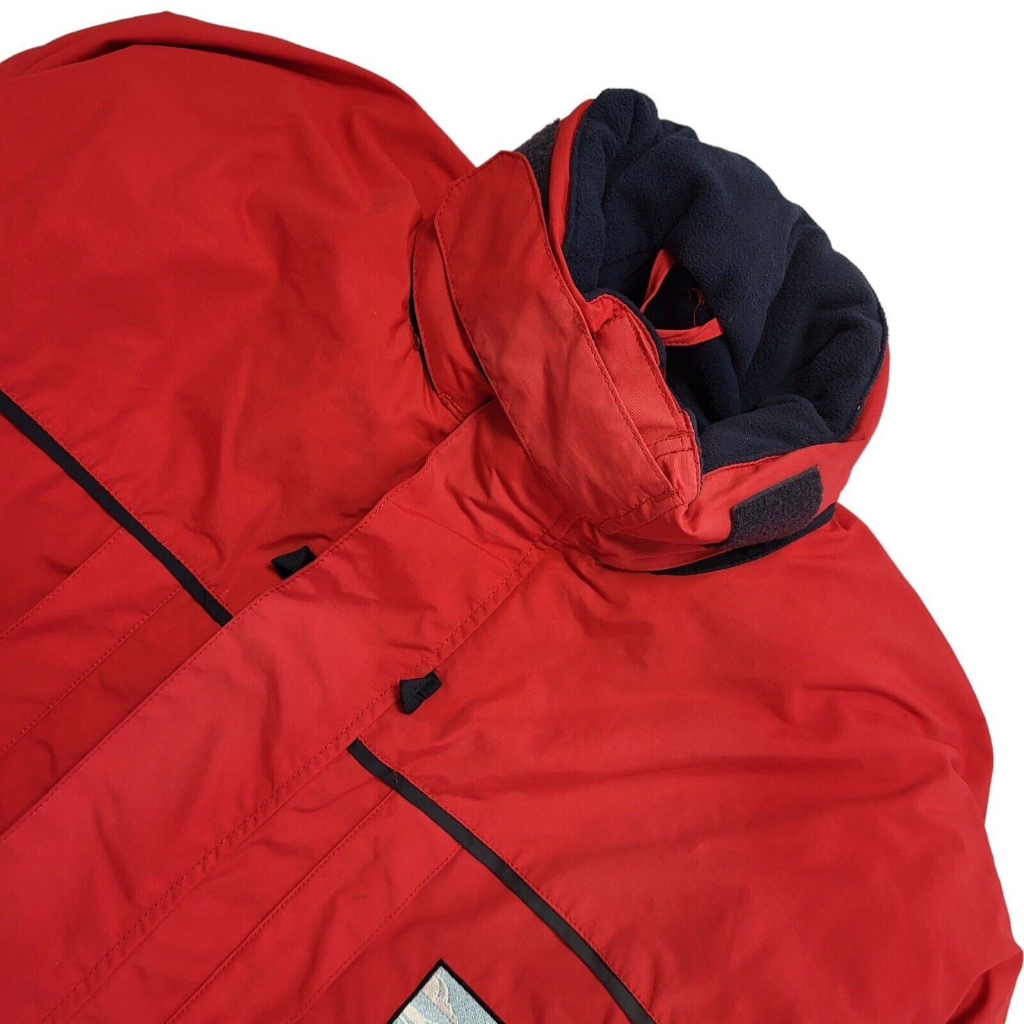 Saga Ruby 2008 Expedition Red Zipped Hooded Jacket Uk Men's Size Small