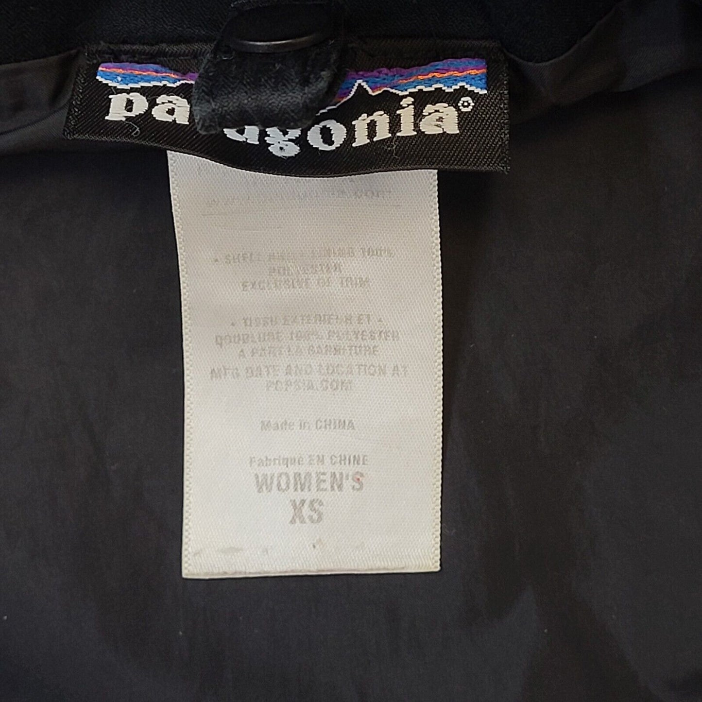 Patagonia Black Hooded Coat Women's Size XS