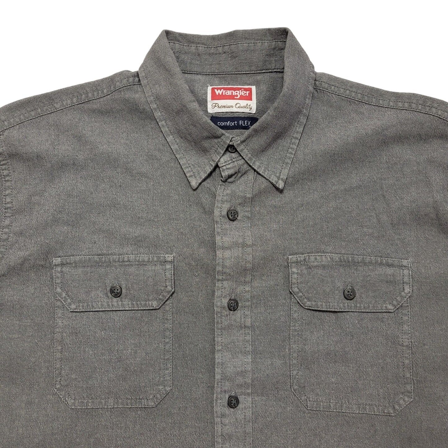 Wrangler 80's Vintage Grey Denim Long Sleeve Shirt Mens UK Size L