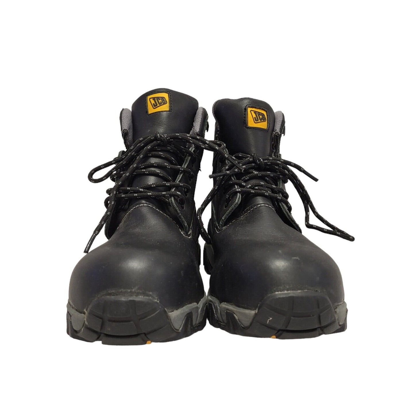 JCB Black Lace-up Leather Work Boots Uk Men's Size 11 EU 45