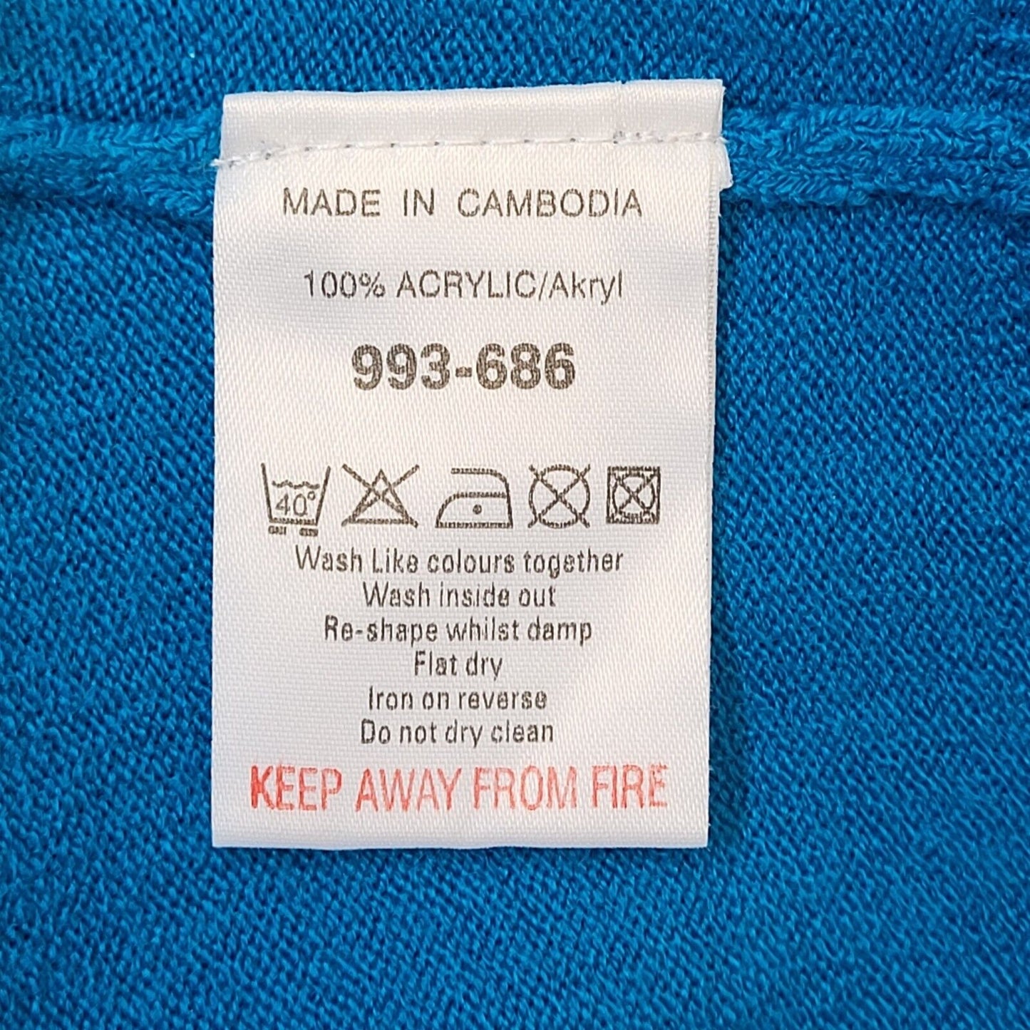 Next Y2K Petite Blue Cropped Button Up Cardigan Womens UK Size 14