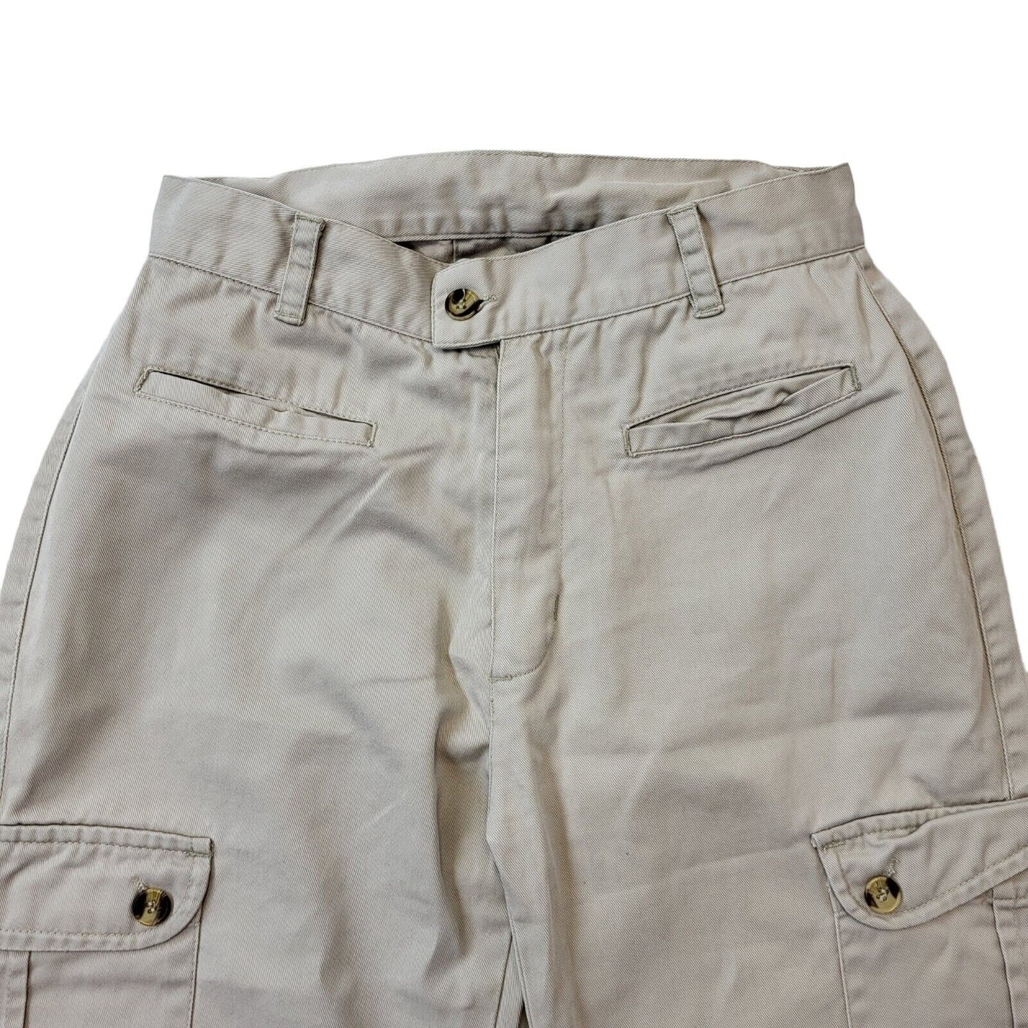 Young Dimensions 90s Vintage Beige Straight Cargo Trousers Women's Size6 W25 L26