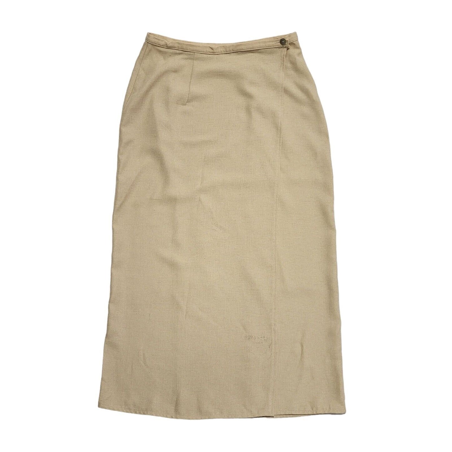 Dorothy Perkins 90s Beige Front Split Skirt Uk Women's Size 14 W32