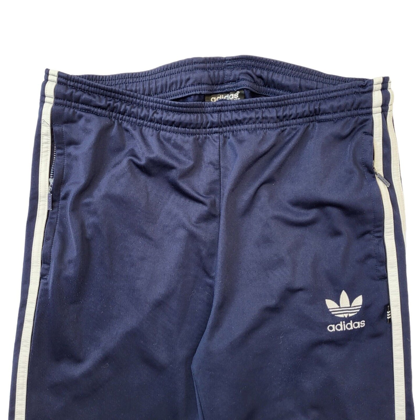 Adidas 90s Vintage Navy Blue Straight Leg Tracksuit Bottoms Men's Size S W30 L28