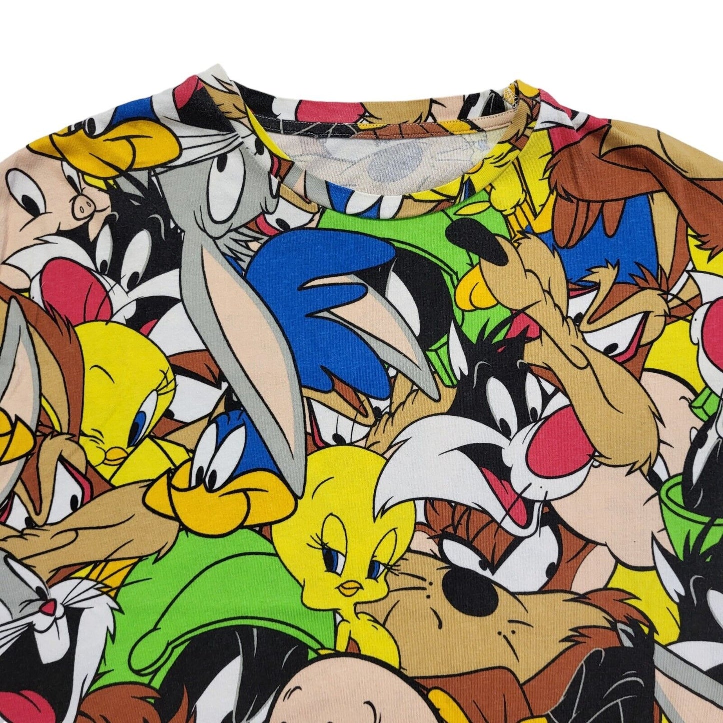 Looney Tunes Vintage Y2K Multicoloured Short Sleeve T-Shirt Womens UK L