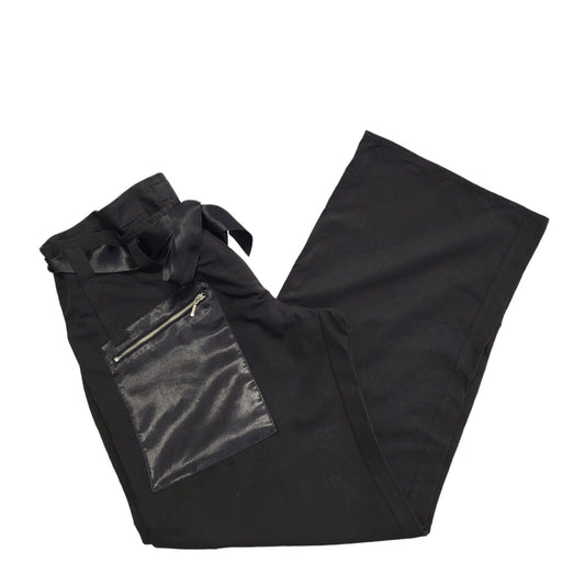 New Look Vintage Y2k Black Flared Leg Trousers Uk Women's Size 14 W32 L31