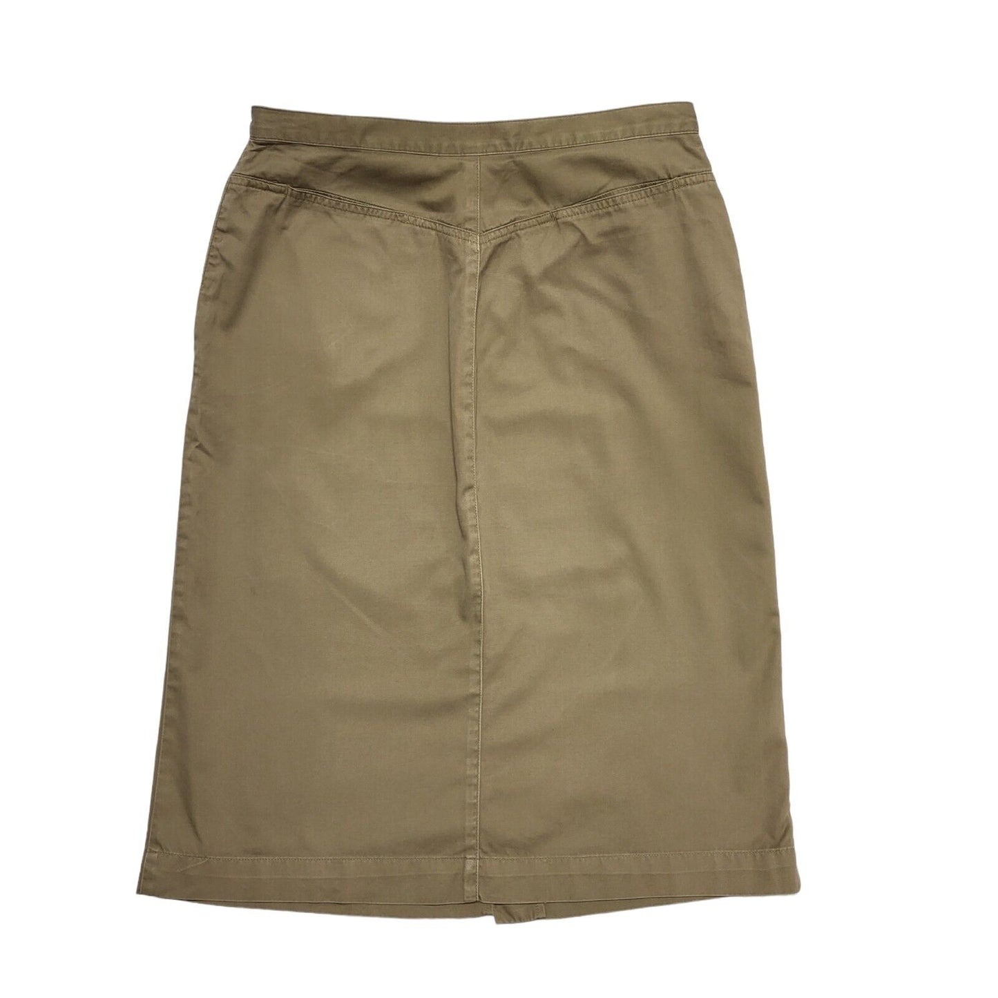 Laura Ashley Tan Skirt Button Front Slit Womens UK Size 12 W30
