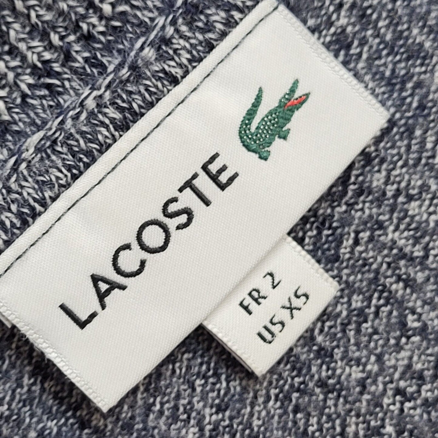 Lacoste Vintage 90's Grey V-Neck Jumper UK Men's Size Small