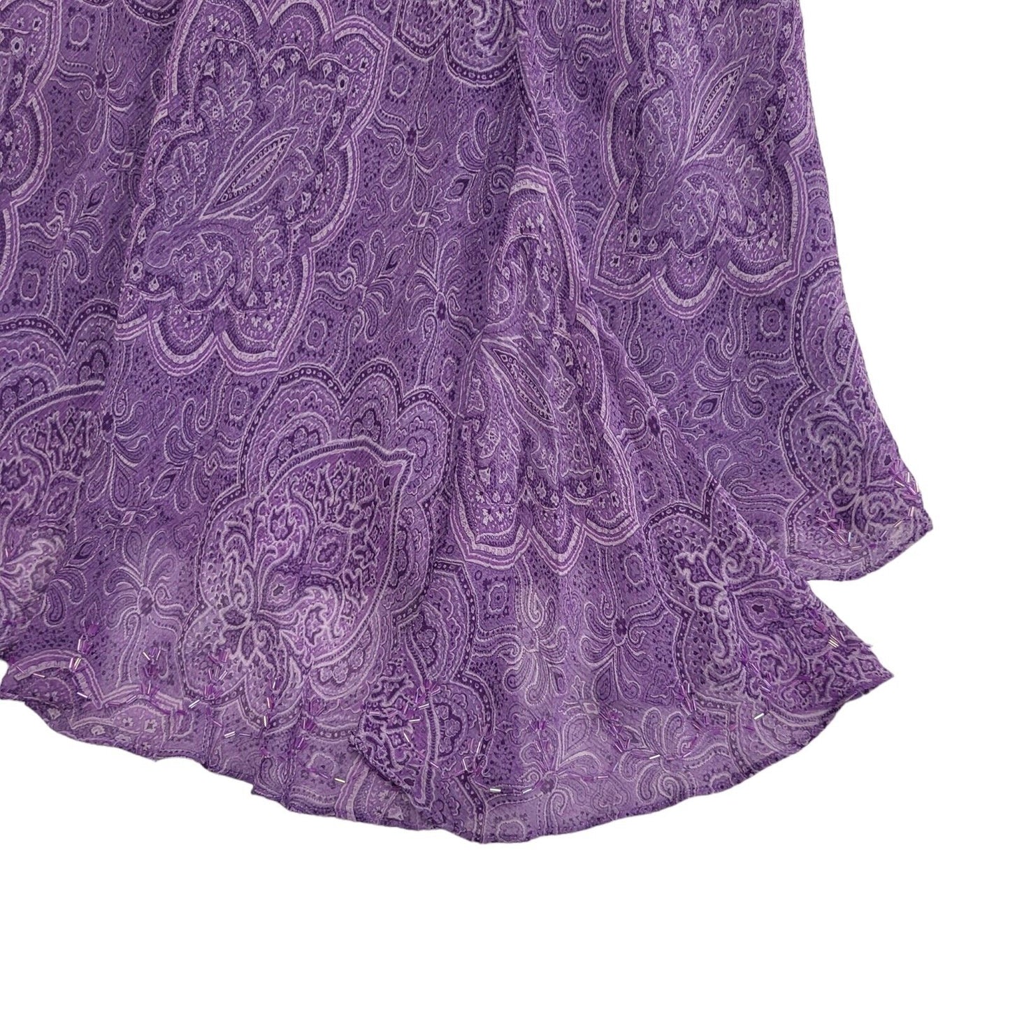 Valerie Stevens Y2K Purple Paisley Skirt Womens UK Size 10
